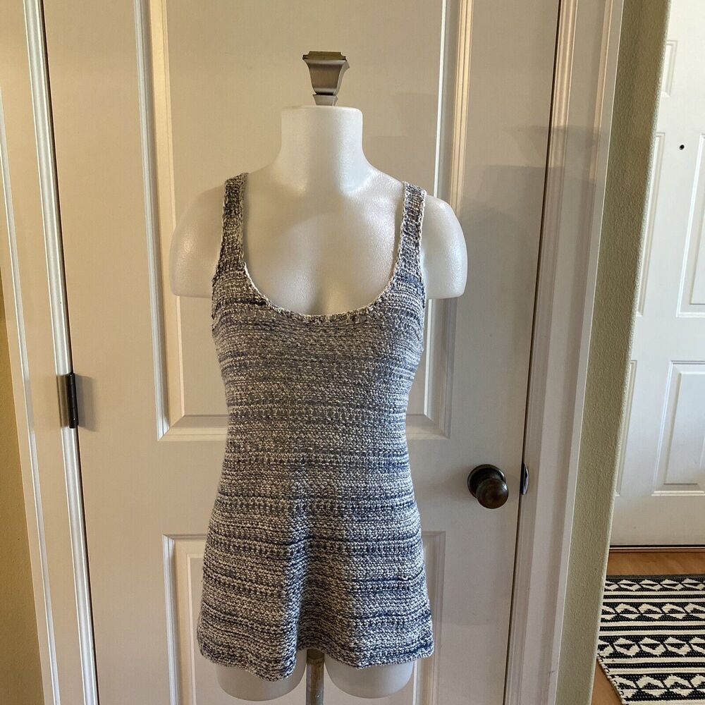 Vince Womens Cotton Knit V-Neck Sweater Vest‎ Top White Size XS
